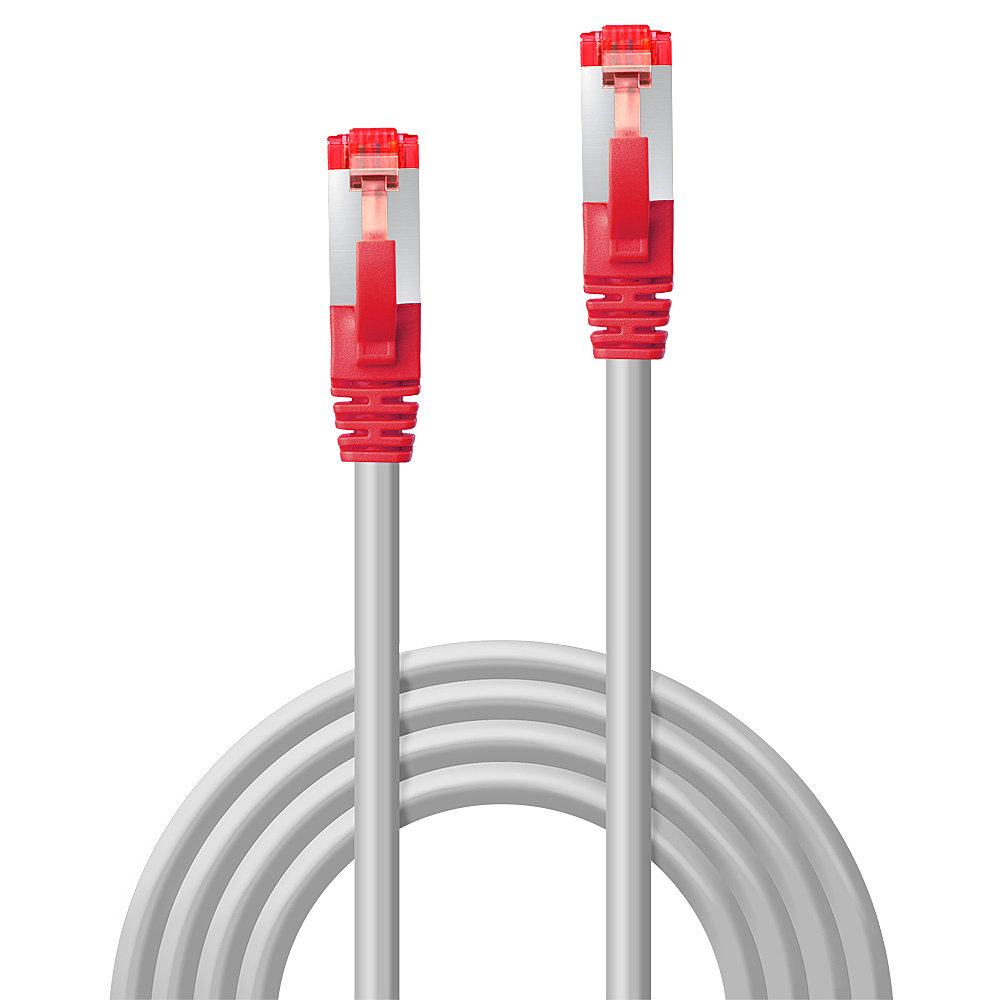 LINDY Patchkabel Cat6 CrossOver S/FTP grau/rot 0.50m