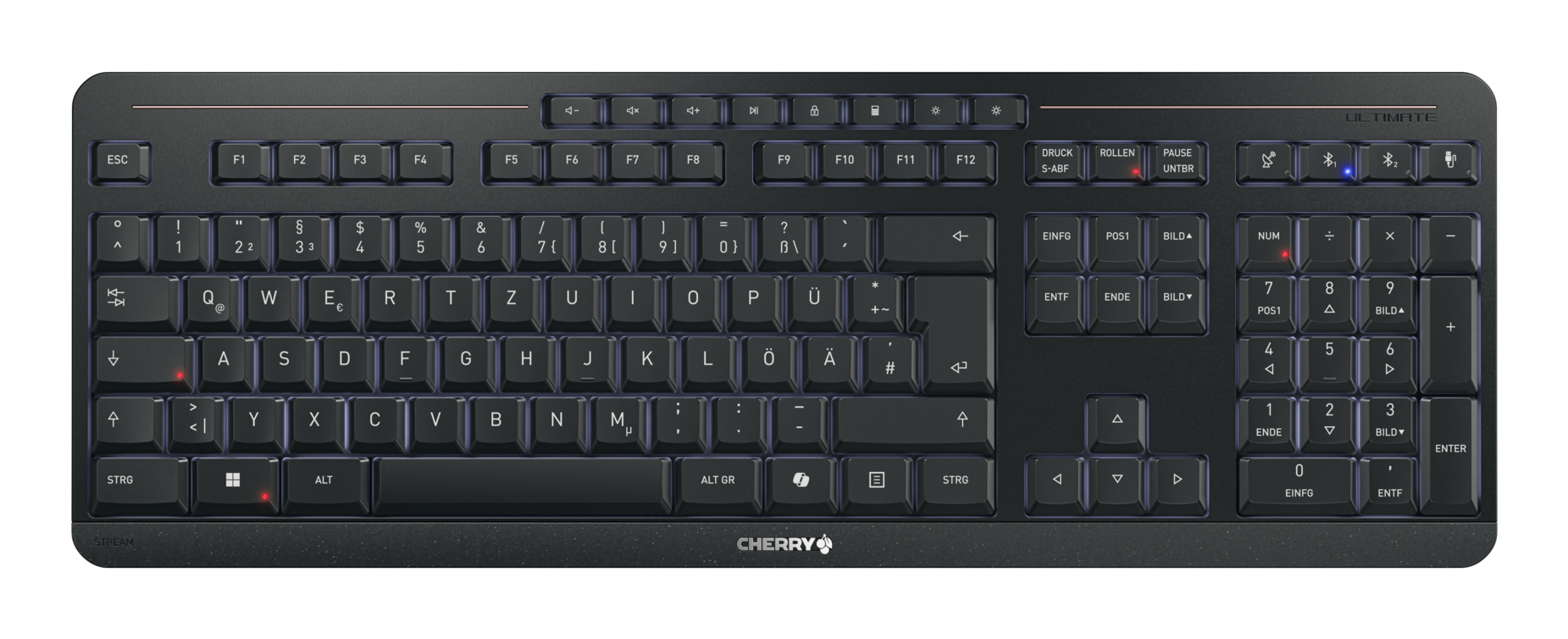 CHERRY STREAM ULTIMATE Wireless Tastatur DE schwarz Mäuse & Tastaturen