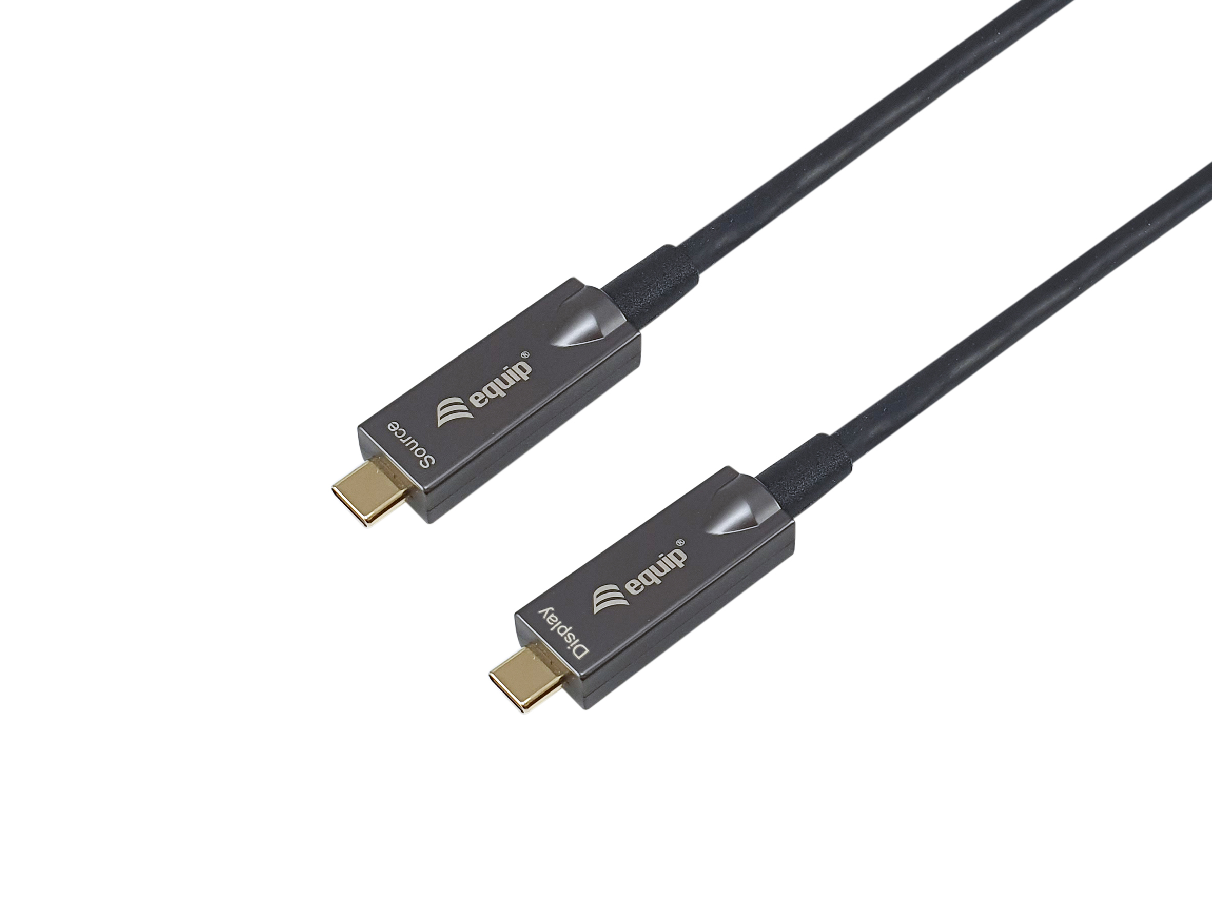 Equip Kabel USB-C3.2->C AOC 4K PD60W St/­St 5.00m schwarz Equip Kabel USB-C3.2->C AOC 4K PD60W St/­St 5.00m schwarz