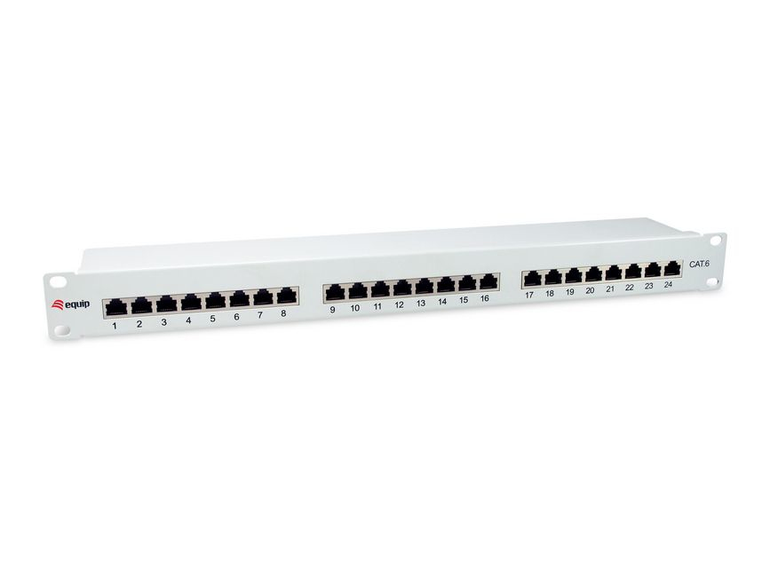 Equip 19" Patchpanel 24xRJ45 Cat6 FTP 1U 250MHz RAL7035 Equip 19" Patchpanel 24xRJ45 Cat6 FTP 1U 250MHz RAL7035