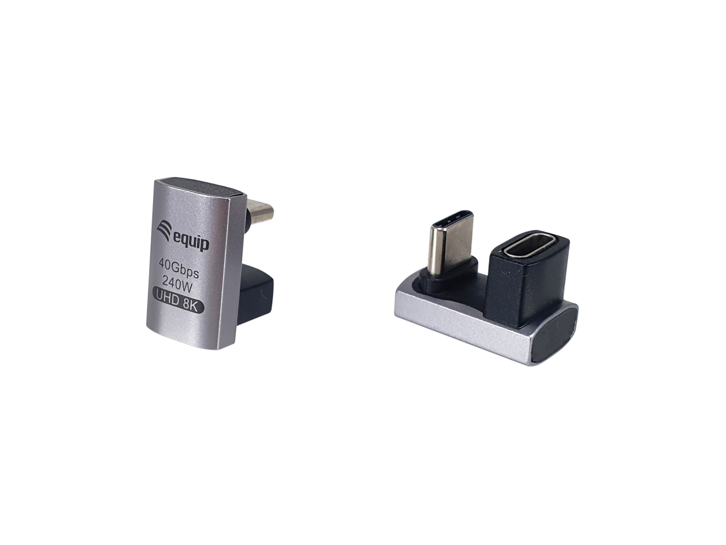 Equip Adapter USB-C->USB-C 180°          40Gbps PD 240W 2Stk