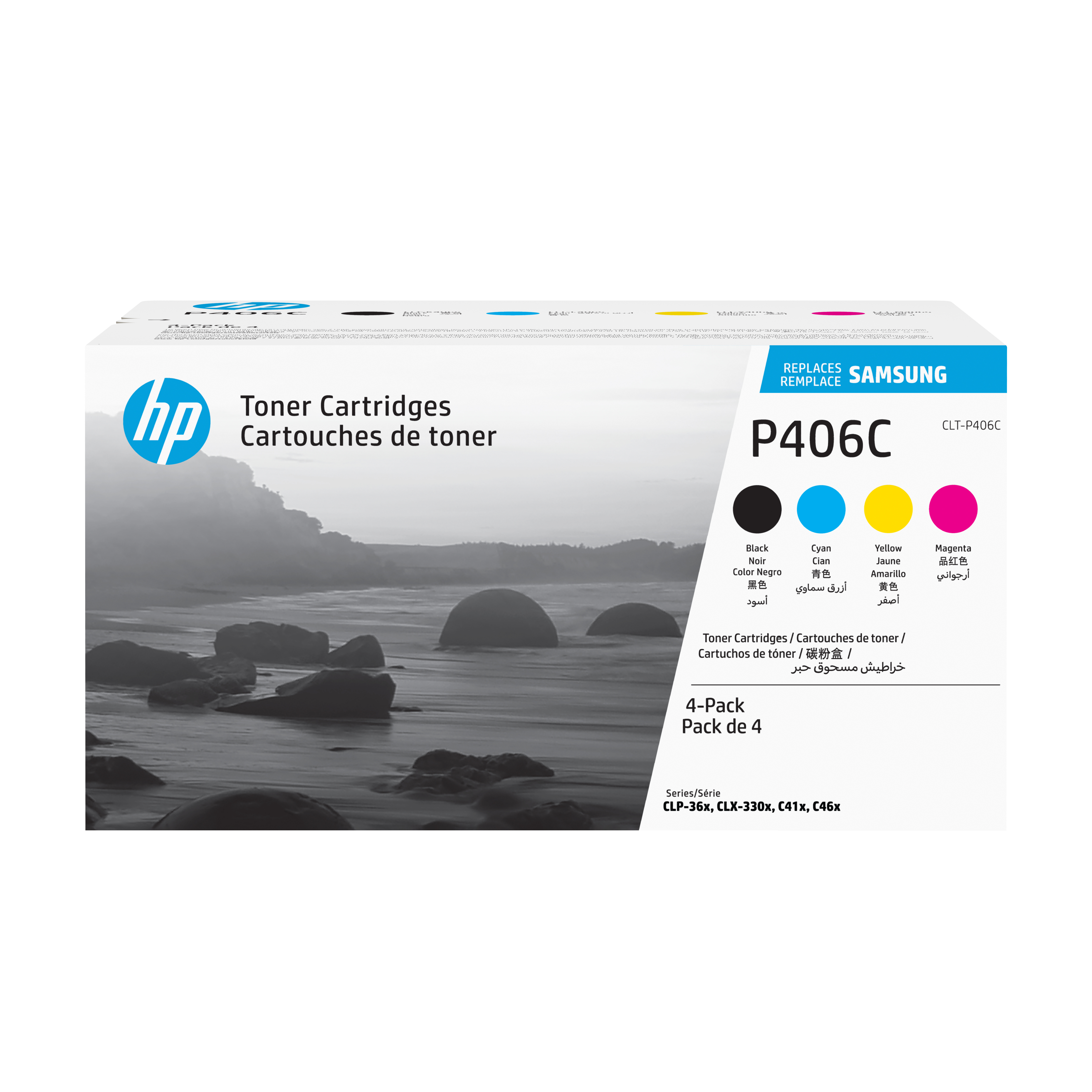 HP ersetzt Samsung CLT-P406C 4er Pack Schwarz Farbe Toner