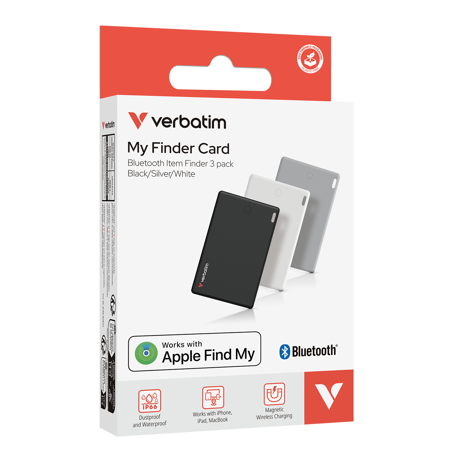 Verbatim My Finder Card Bluetooth Finder 3 pack b/s/w Apple Zubehör