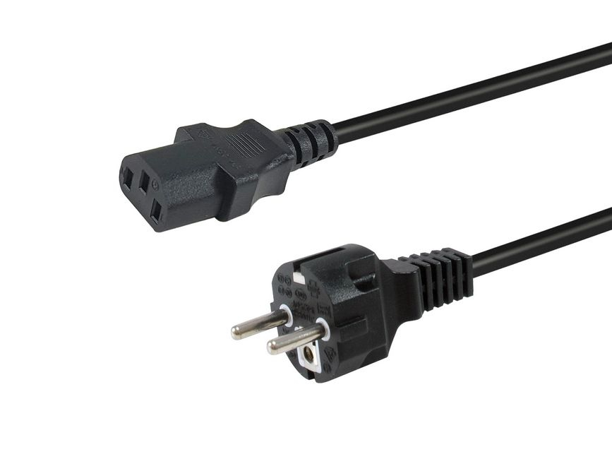Equip Stromkabel CEE 7/7 ->C13 St/Bu schwarz 3.00m PVC