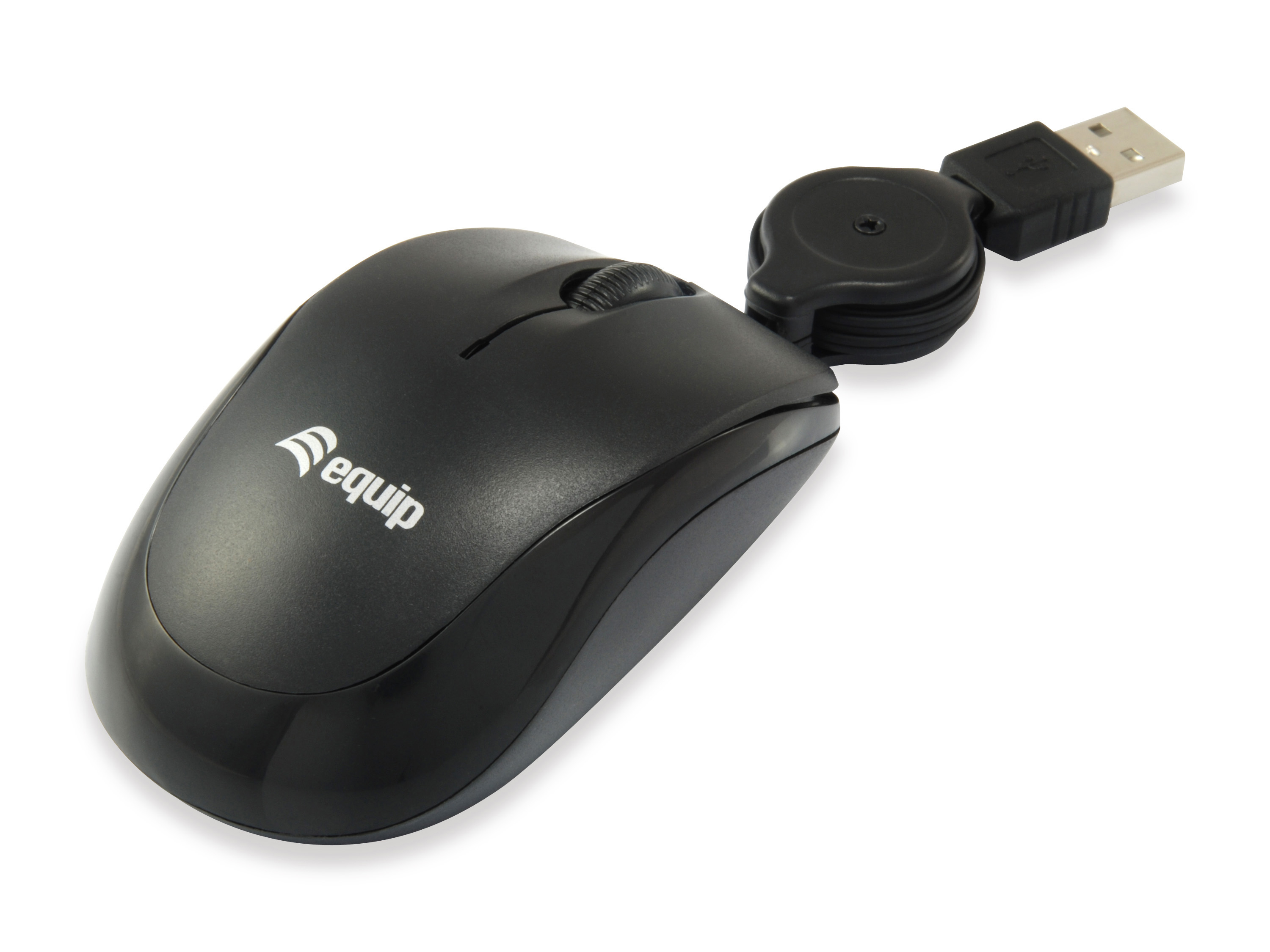 Equip Reisemaus USB-A Stecker L+R 0.80m schwarz