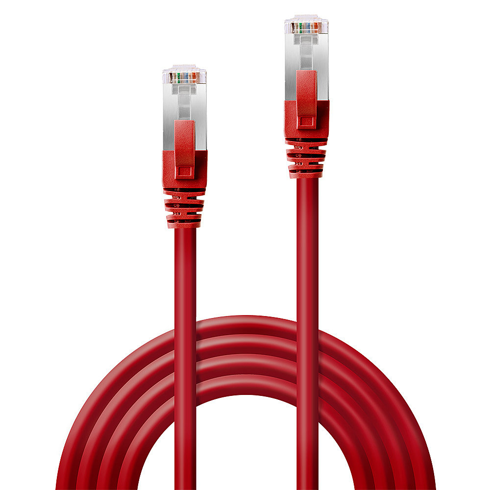 LINDY Patchkabel Cat6 SSTP / S/FTP PIMF rot 0.50m Patchkabel RJ45