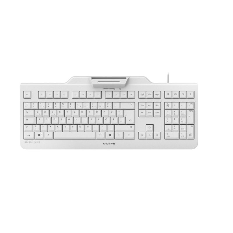 CHERRY SecureBoard 1.0 Tastatur Wired CH 1.80m hellgrau Mäuse & Tastaturen
