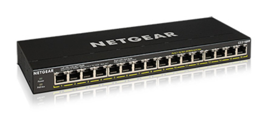 NETGEAR Switch 16x GE GS316PP unmanaged Lüfterlos, FlexPoE