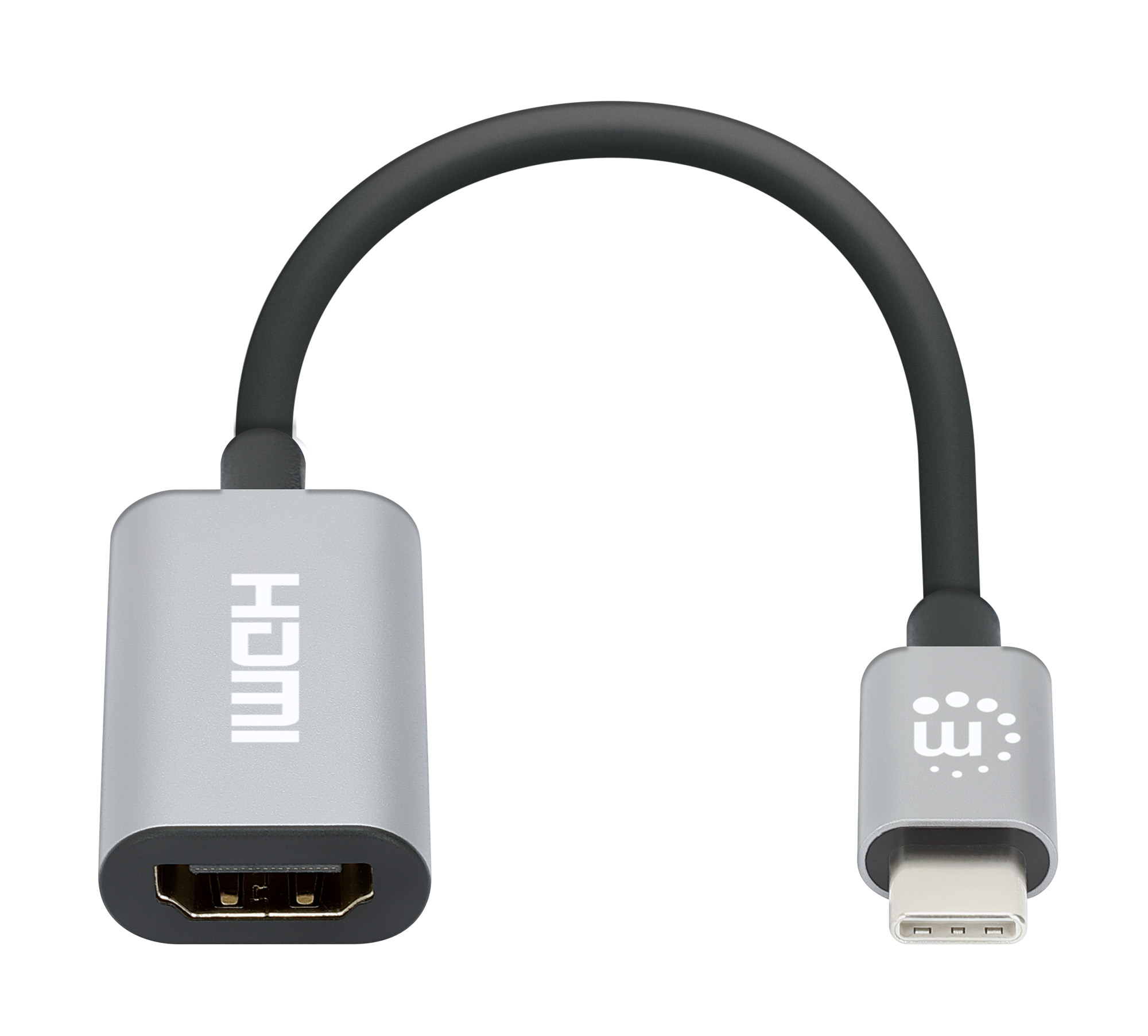 MANHATTAN USB-C auf HDMI-Adapter 4K 60Hz Alu Space grau Adapter