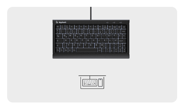 KeySonic KSK-3011ELC (DE) Tastatur Haus USB QWERTZ Deutsch Schwarz