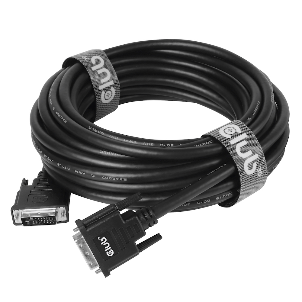 Club3D DVI-Kabel  Dual Link (24+1) bidirektional 10m St/&shy;St retai