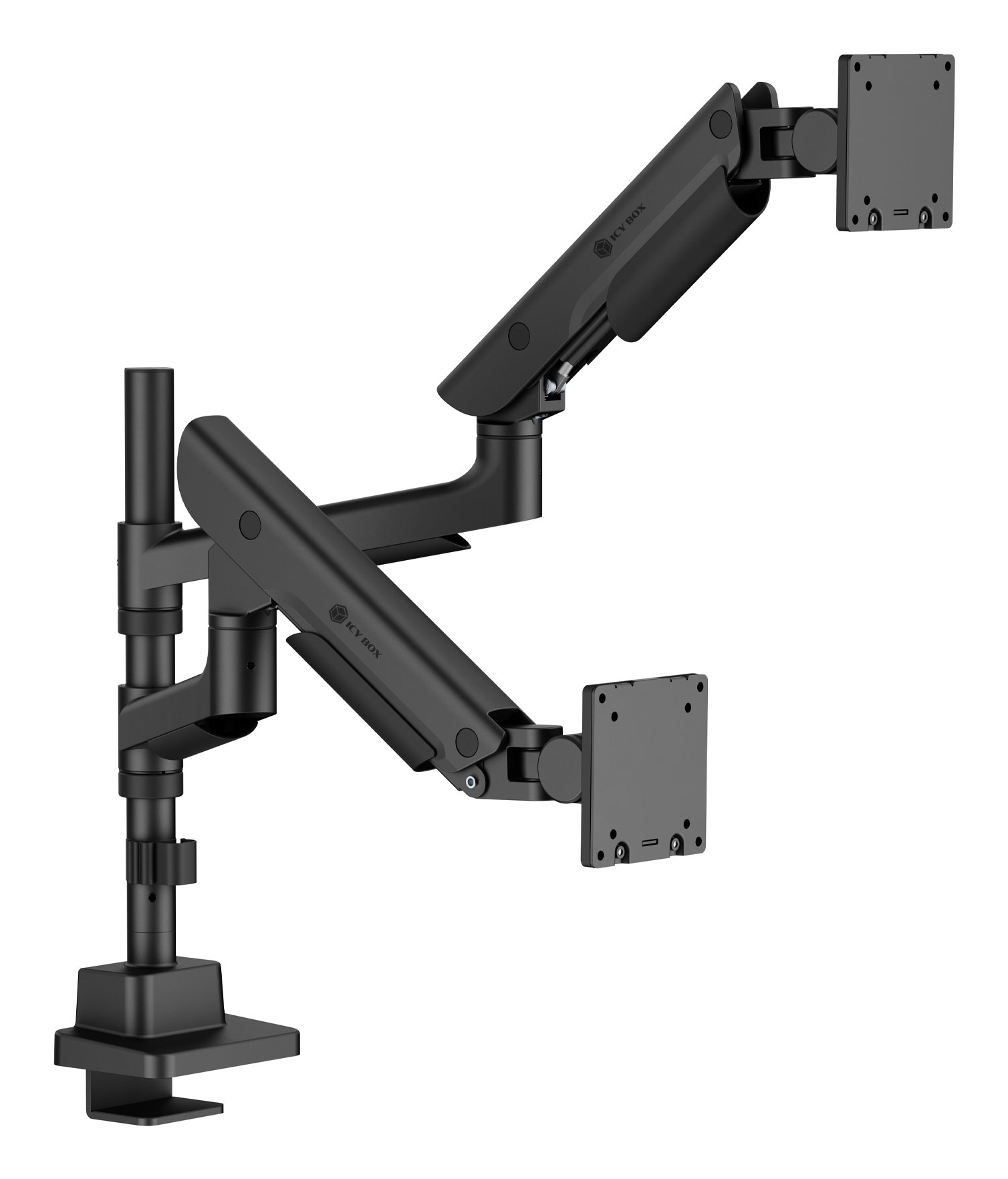 Monitorständer IcyBox 2 Monitore bis zu 57"/&shy;27kg Tischmontag