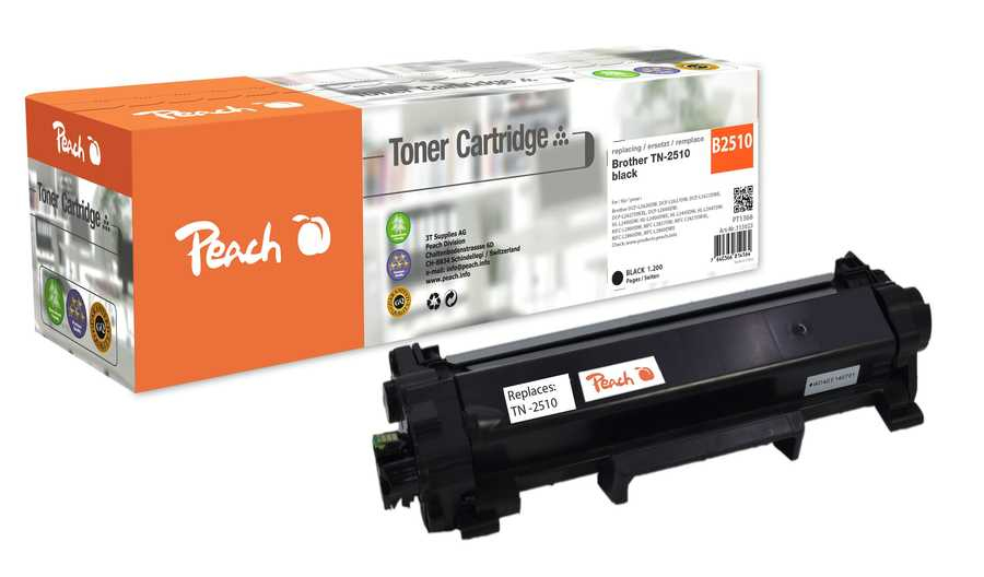 Peach Toner Brother TN-2510 (DCP-2620) black 1200 Seiten remanufactured