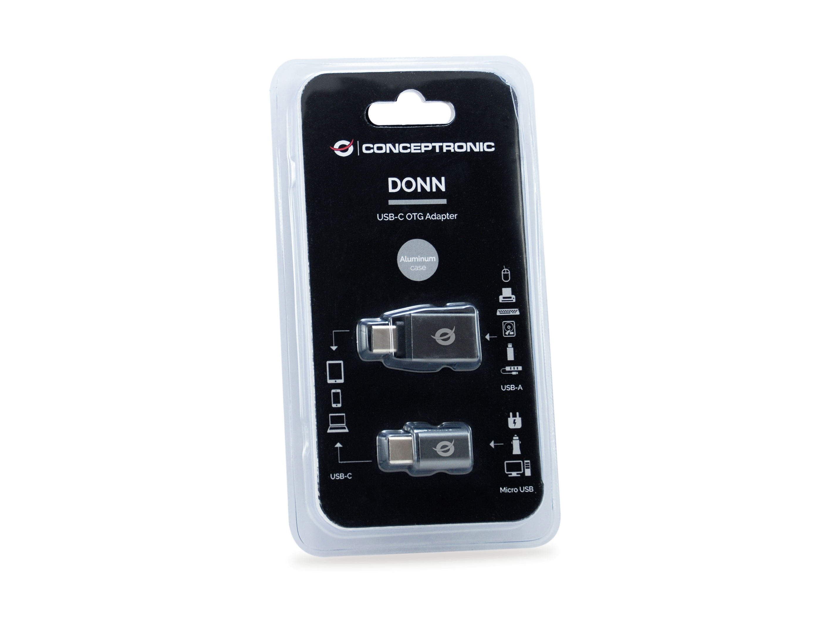 CONCEPTRONIC Adapter USB-C->-A/Micro-B  2Stk 480Mbs   OTG gr