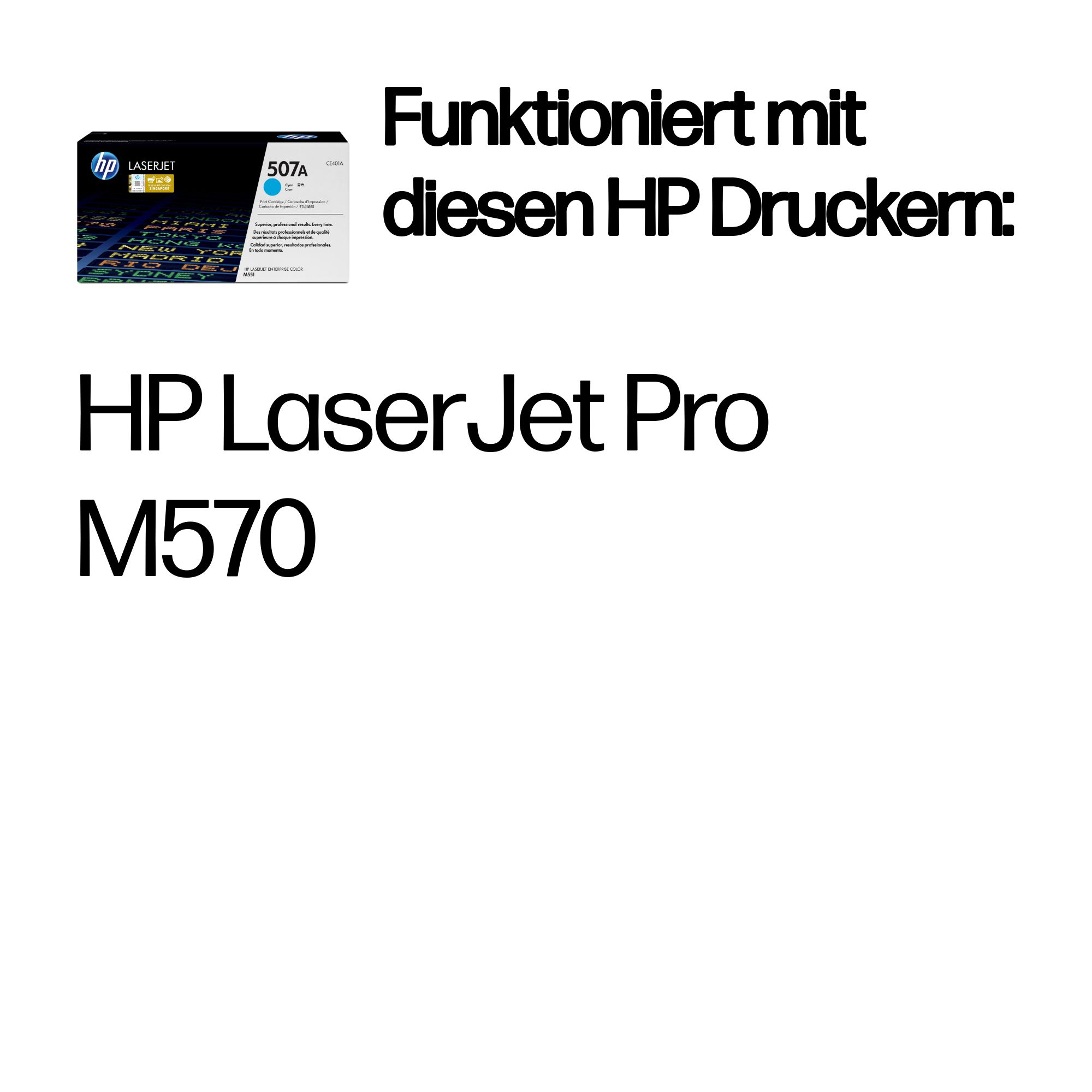 HP 507A Cyan LaserJet Tonerpatrone