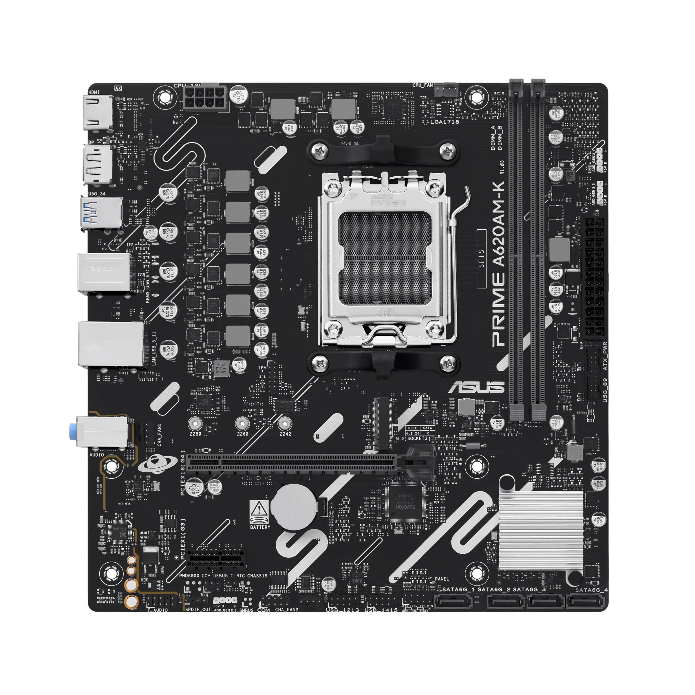 ASUS PRIME A620AM-K (AMD,AM5,DDR5,mATX) ASUS PRIME A620AM-K (AMD,AM5,DDR5,mATX)