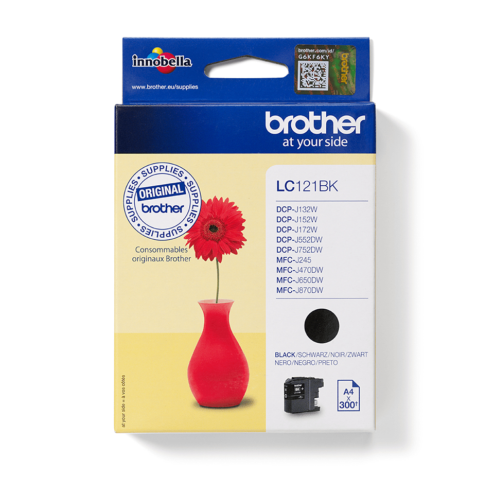 Patrone Brother LC-121BK MFC-J470DW J870DW, DCP-J752DW