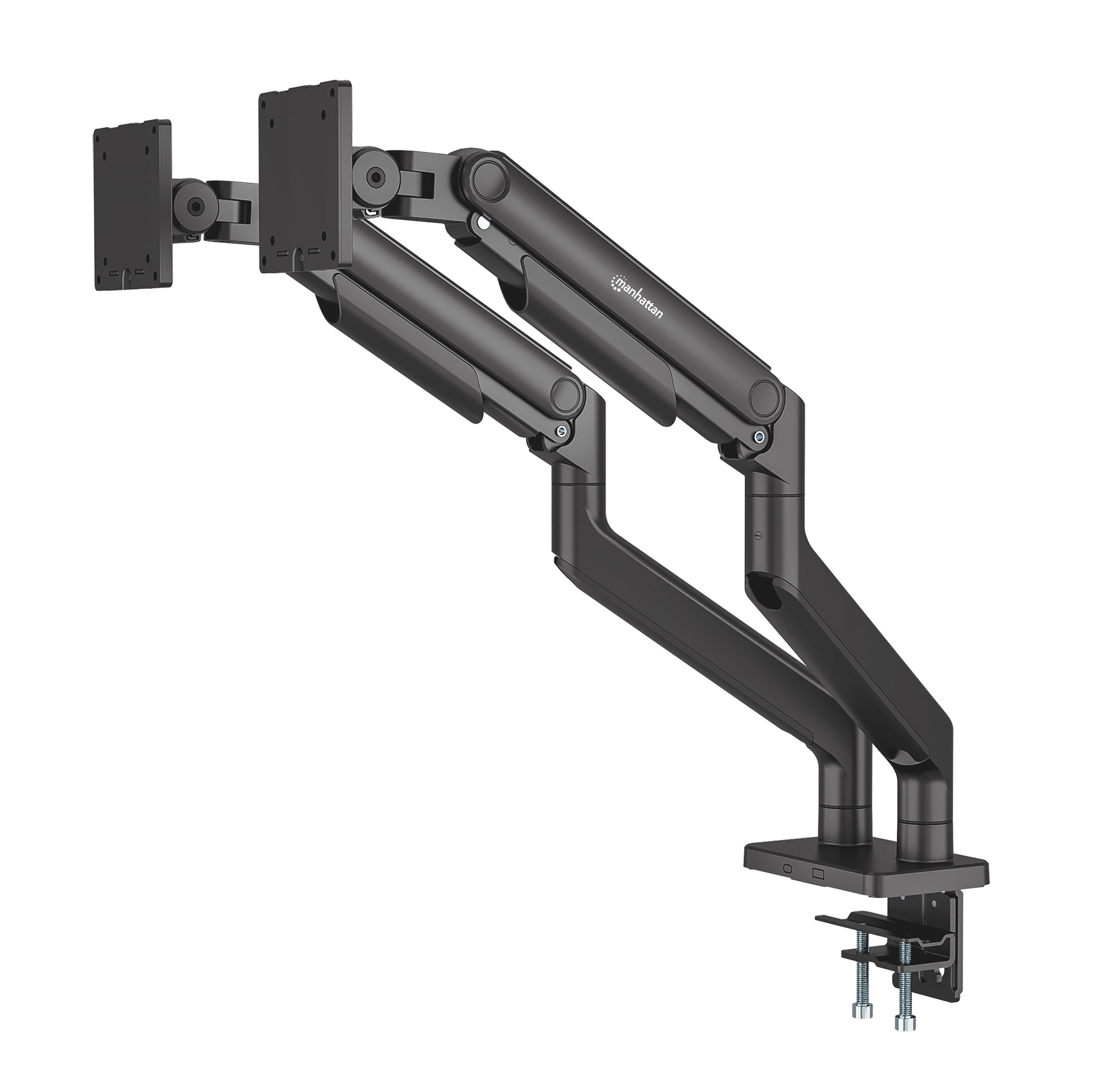 MANHATTAN Tischhalterung mit mech. Feder 2 Monitore 17-45"