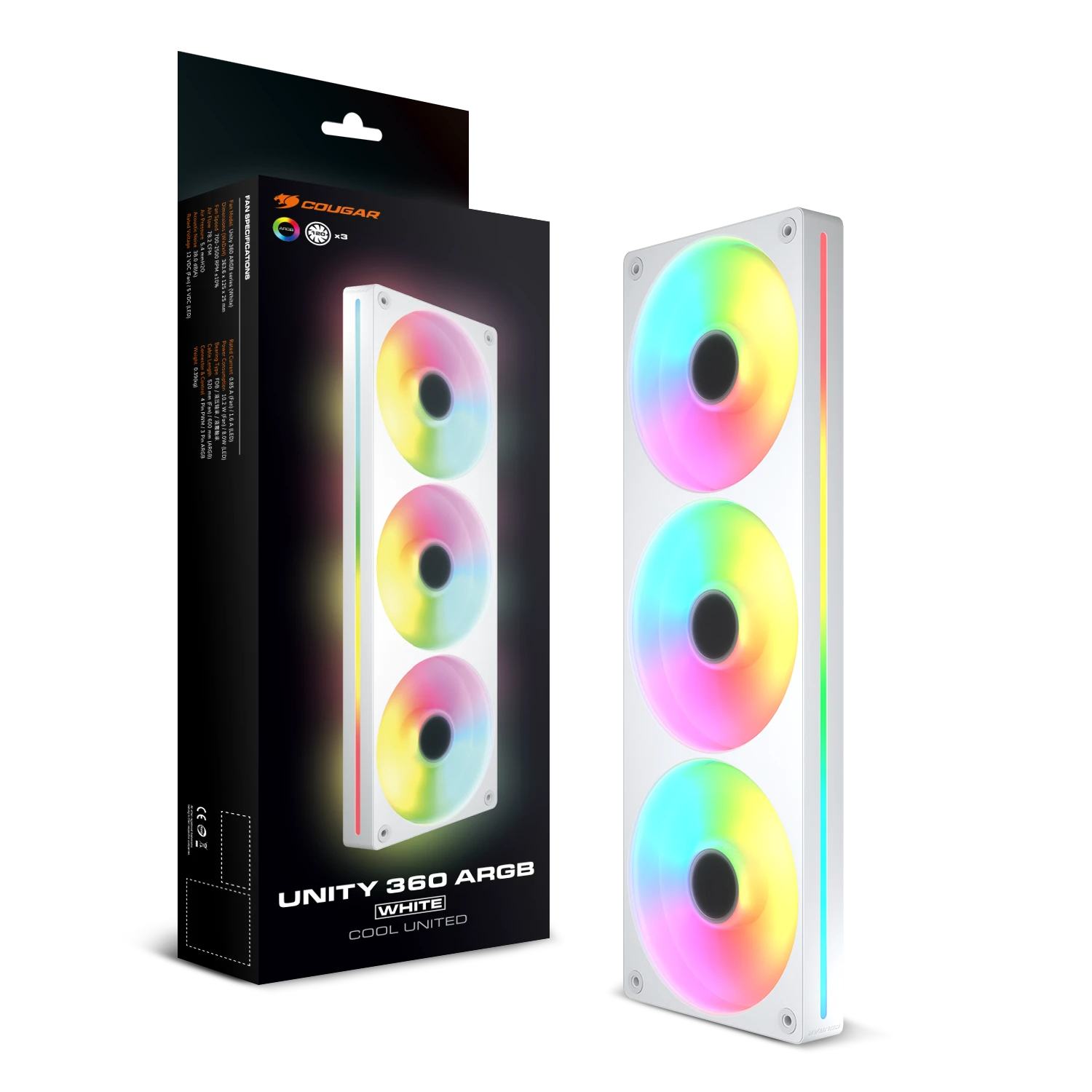 COUGAR Forward-Lüfter Unity360-FB,360 ARGB PWM, weiß