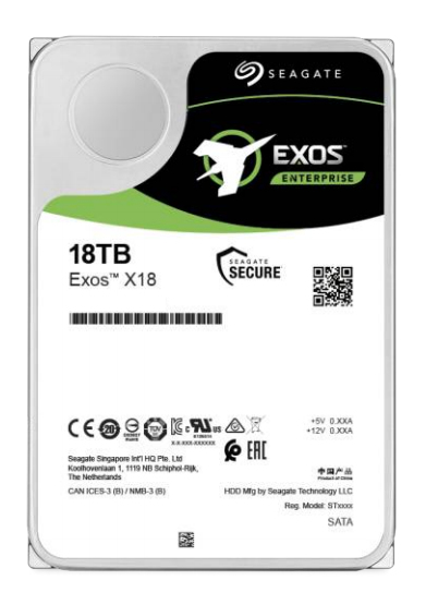 Seagate 8.9cm (3.5") 18TB SAS3 Exos X18 512e 7200 256MB intern Seagate 8.9cm (3.5") 18TB SAS3 Exos X18 512e 7200 256MB intern