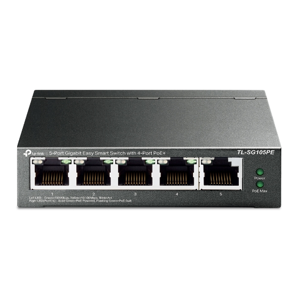 TP-Link Switch 5x GE TL-SG105PE (davon 4xPOE+) V2.4 Switche