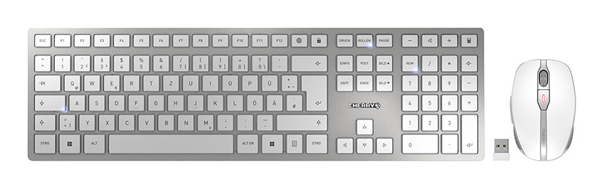 CHERRY TAS Desktop-Set DW 9100 SLIM Wireless DE-Layout s/&shy;w