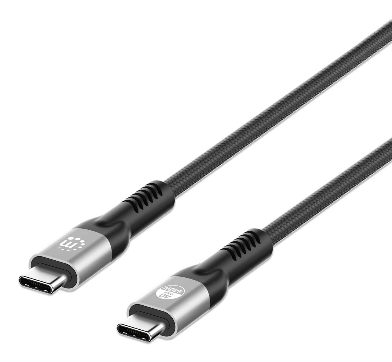 MANHATTAN USB4 USB-C St/&shy;St Ladekabel 240W 40Gbit/&shy;s 8K 2m