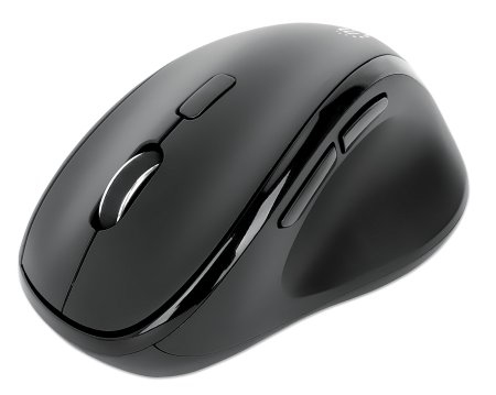 MANHATTAN Ergonomische Funkmaus USB-A/&shy;C 6 Tasten + Mausrad