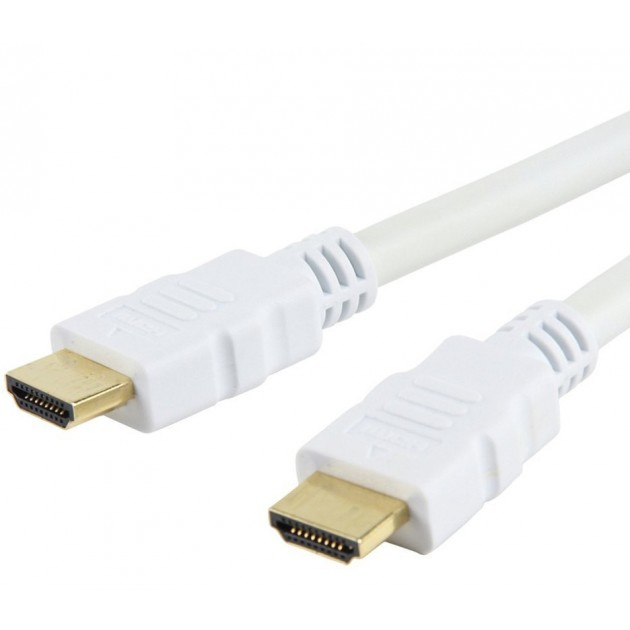 Techly HDMI High Speed mit Ethernet Kabel A/&shy;A/&shy;M/&shy;M 10m weiß