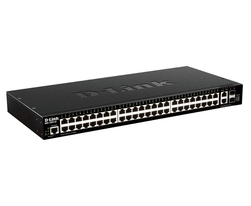 Switch 440mm D-Link DGS-1520-52 2*SFP+/ 2*XGE/48*GE retail