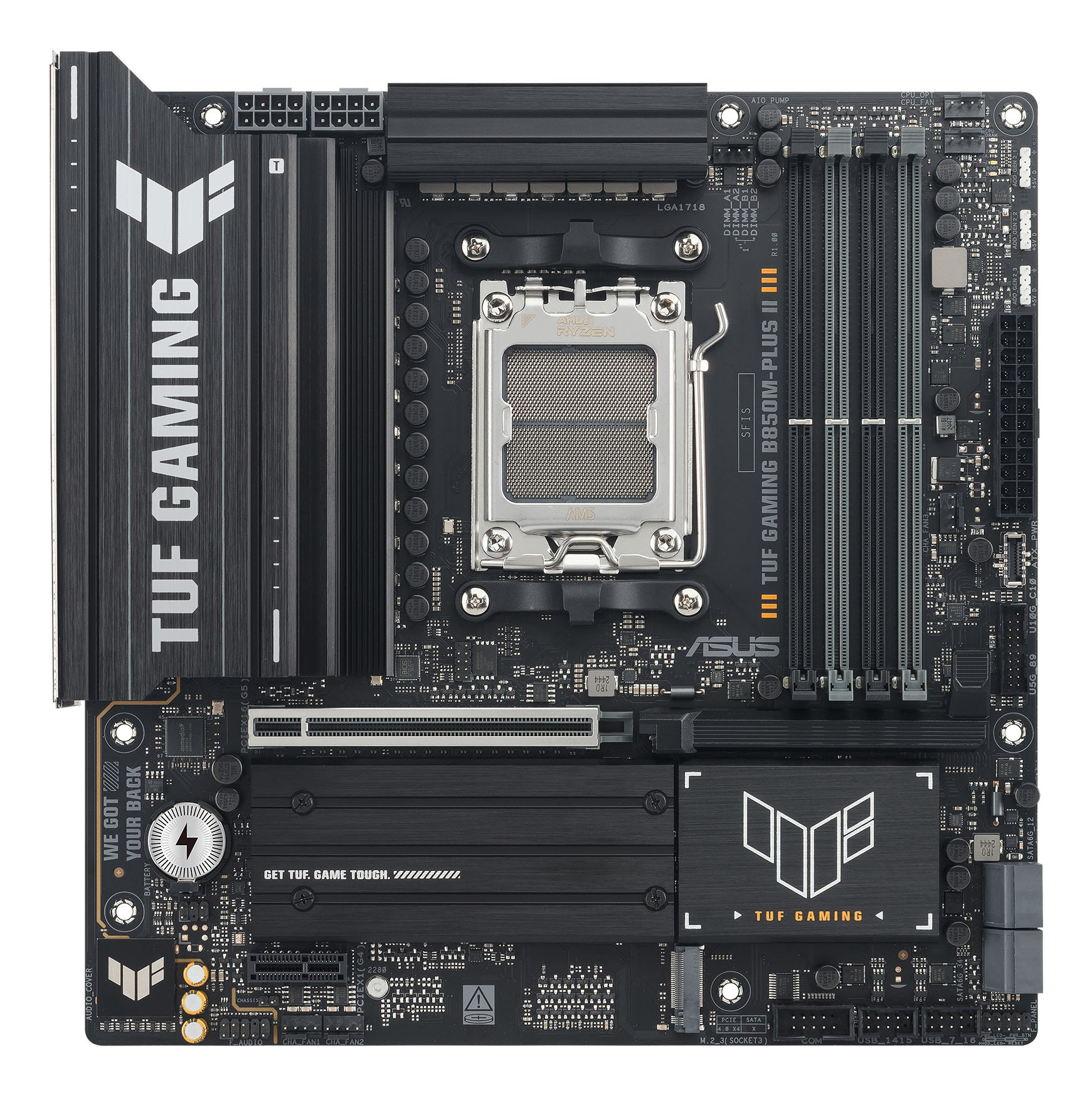 ASUS TUF GAMING B850M-PLUS II (AMD,AM5,DDR5,mATX) ASUS TUF GAMING B850M-PLUS II (AMD,AM5,DDR5,mATX)