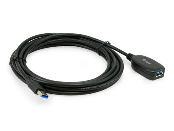 Equip Kabel USB-A3.0->A Akt. Erweiter. St/&shy;Bu 5.00m schwarz