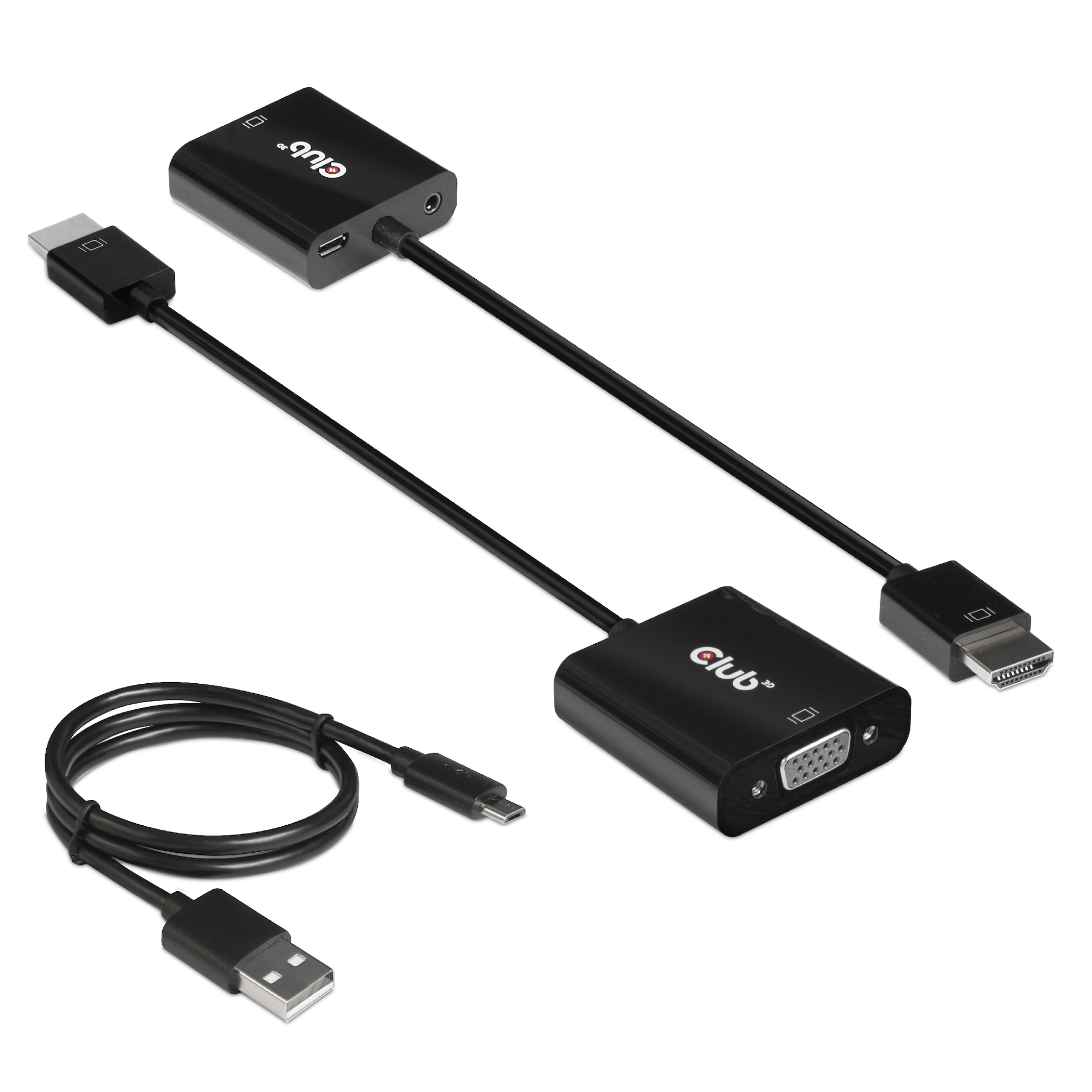 Club3D Adapter HDMI 1.4 > VGA (mit Audio) St/&shy;Bu retail