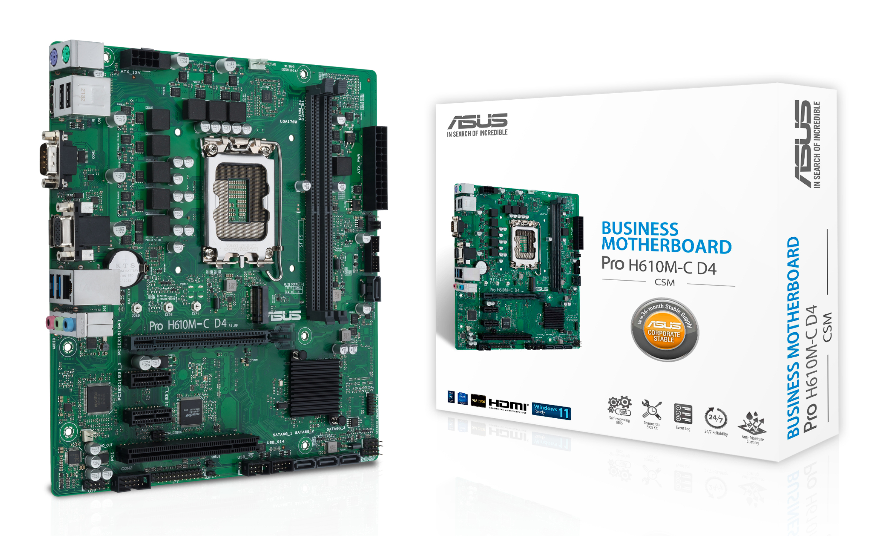 ASUS PRO H610M-C D4-CSM (INTEL,1700,DDR4,mATX)