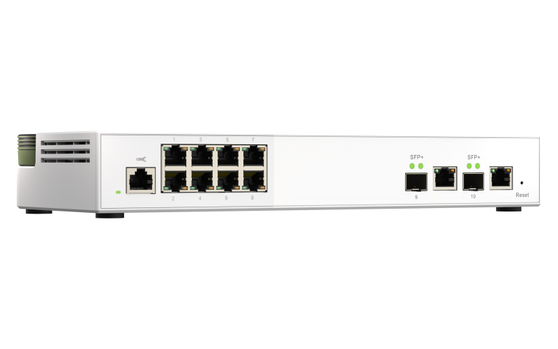 QNAP QSW-M2108-2C Netzwerk-Switch Managed L2 2.5G Ethernet (100/1000/2500) Grau, Weiß