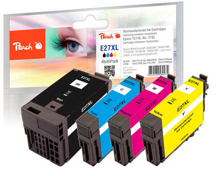 Peach Patrone Epson No.27XL T2715 MultiPack bk,c,m,y remanufactu