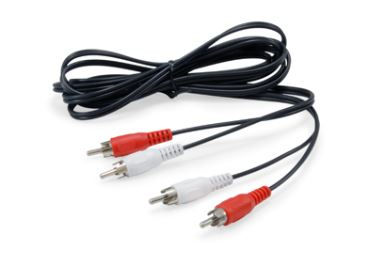 Equip Audiokabel 2xRCA->2xRCA  St/&shy;St           2.50m schwarz Pol