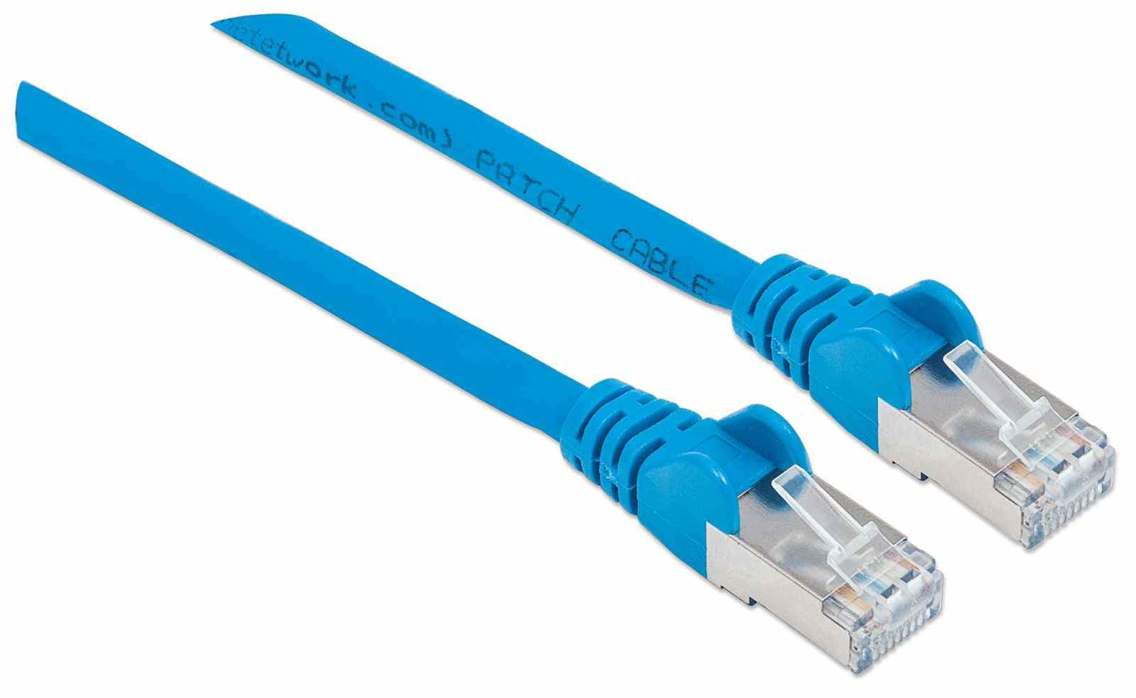 INTELLINET Patchkabel Cat6a-Stecker/Cat7-Rohkabel 0,25m blau Cat7 Kabel