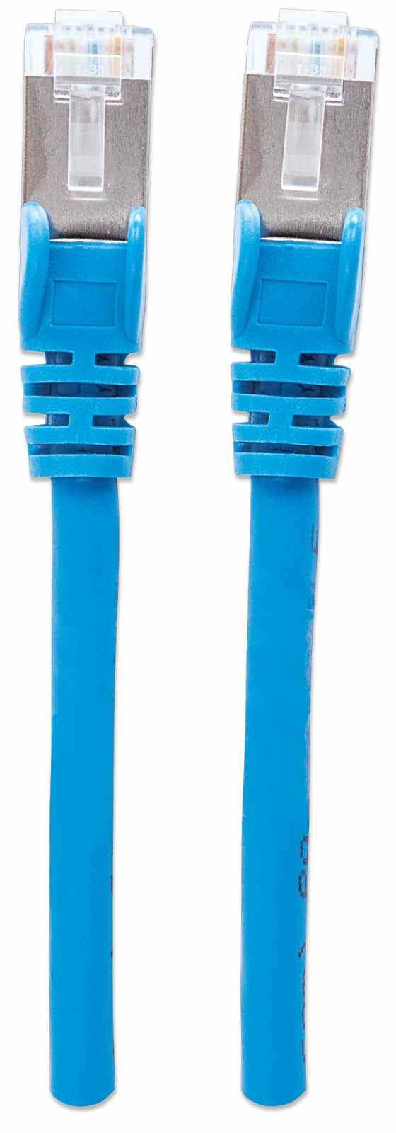 INTELLINET Patchkabel Cat6a-Stecker/Cat7-Rohkabel 1,5m blau Cat7 Kabel