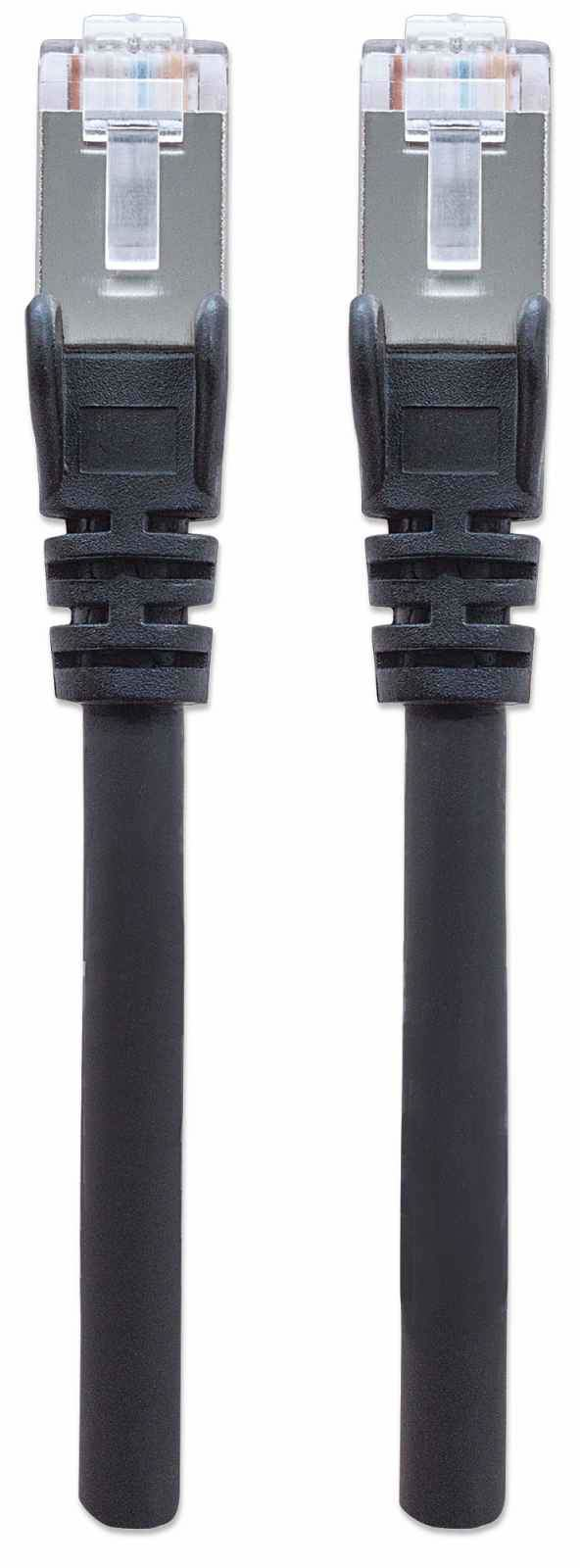 INTELLINET Patchkabel Cat6a-Stecker/Cat7-Rohkabel 0,5m sw