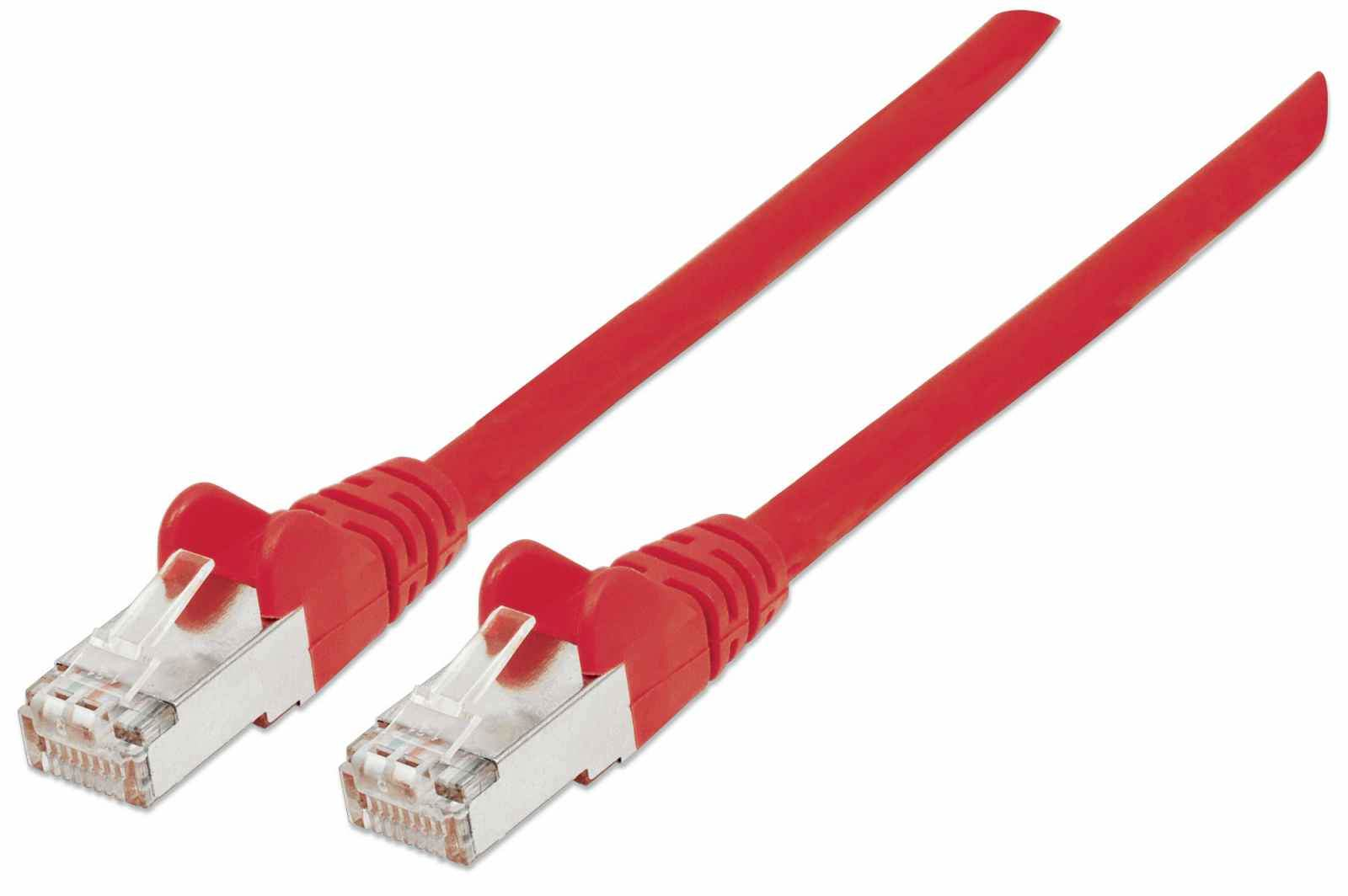 INTELLINET Patchkabel Cat6a-Stecker/Cat7-Rohkabel 1,5m rot Cat7 Kabel
