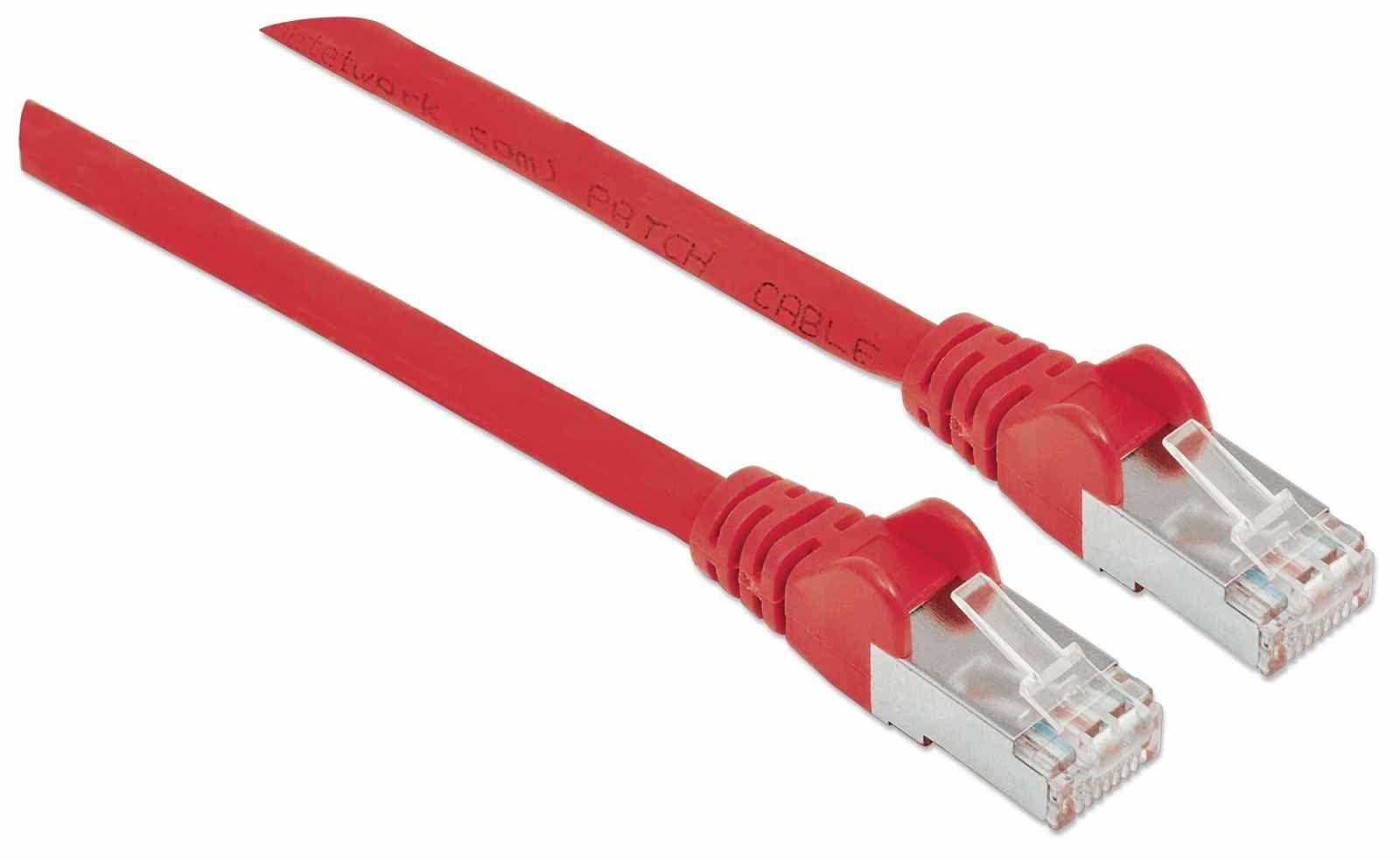 INTELLINET Patchkabel Cat6a-Stecker/Cat7-Rohkabel 0,25m rot