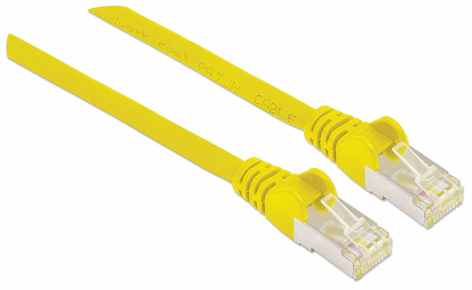 INTELLINET Patchkabel Cat6a-Stecker/Cat7-Rohkabel 0,25m gelb Cat7 Kabel