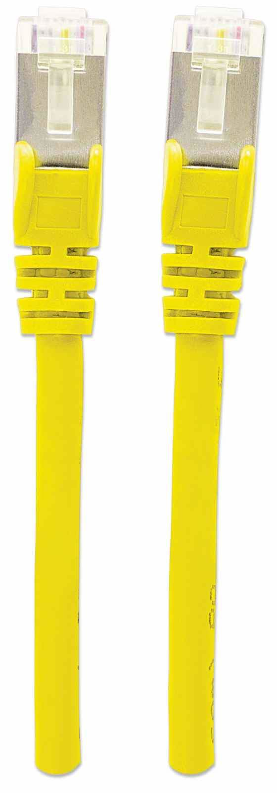 INTELLINET Patchkabel Cat6a-Stecker/Cat7-Rohkabel 0,5m gelb Cat7 Kabel