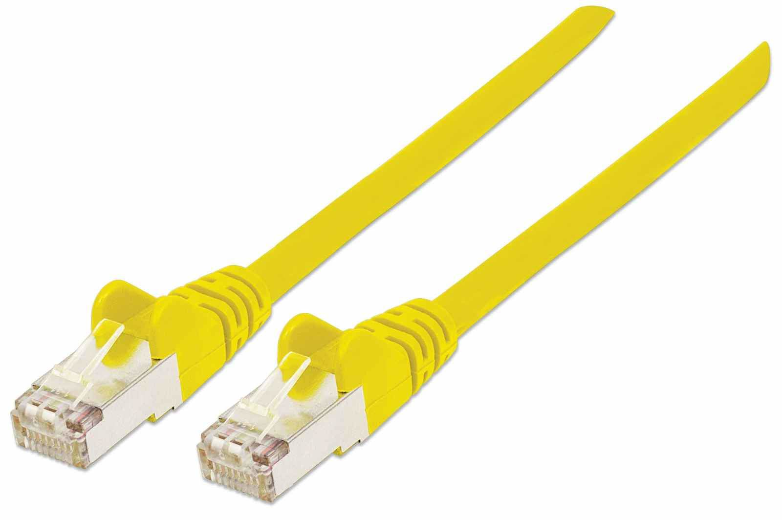 INTELLINET Patchkabel Cat6a-Stecker/Cat7-Rohkabel 1m gelb