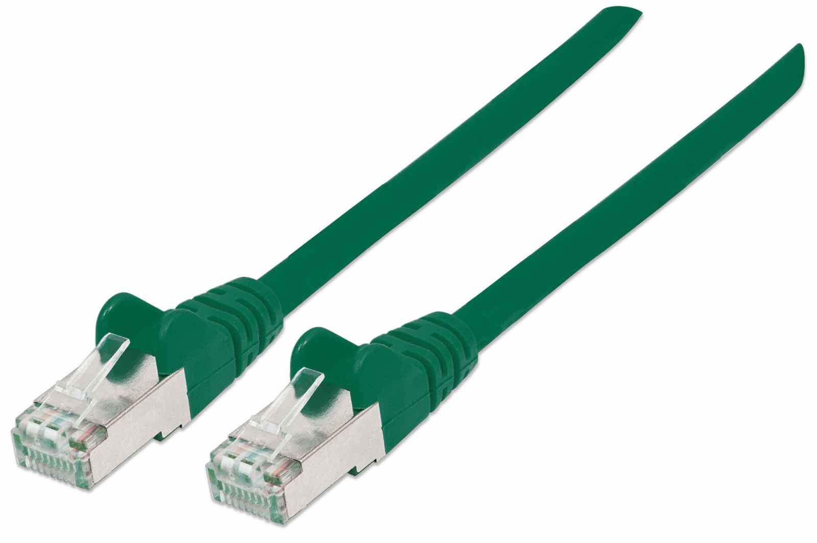 INTELLINET Patchkabel Cat6a-Stecker/Cat7-Rohkabel 1m grün Cat7 Kabel