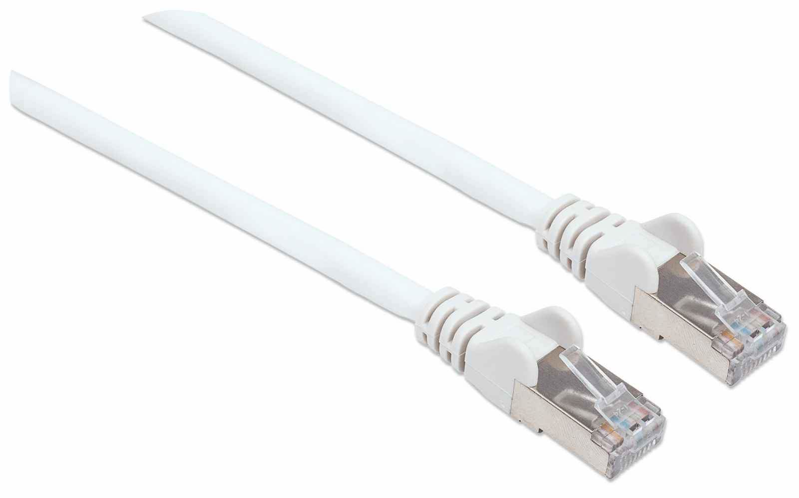 INTELLINET Patchkabel Cat6a-Stecker/Cat7-Rohkabel 1m weiß