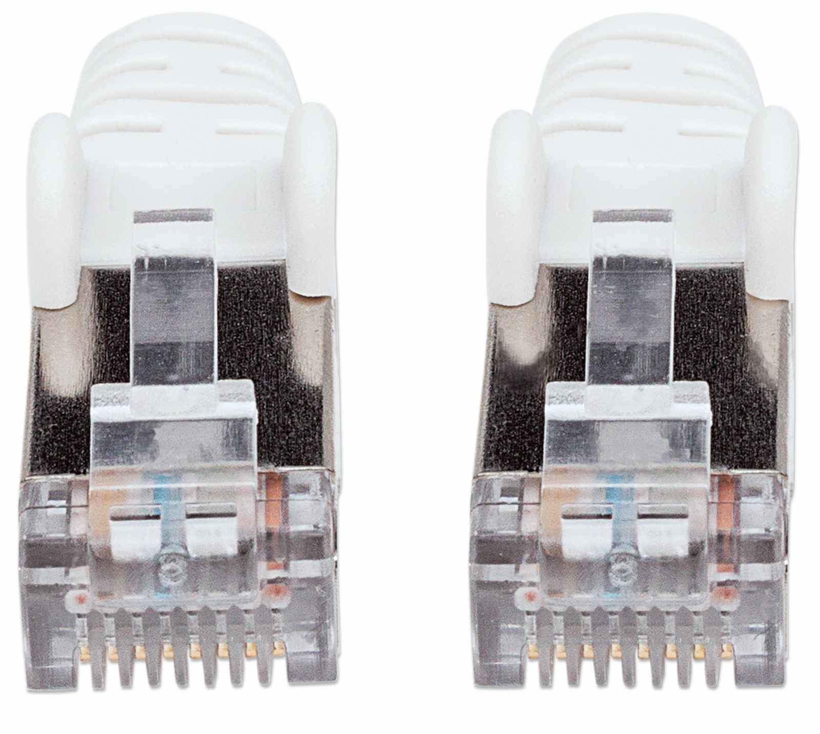 INTELLINET Patchkabel Cat6a-Stecker/Cat7-Rohkabel 0,25m weiß Cat7 Kabel