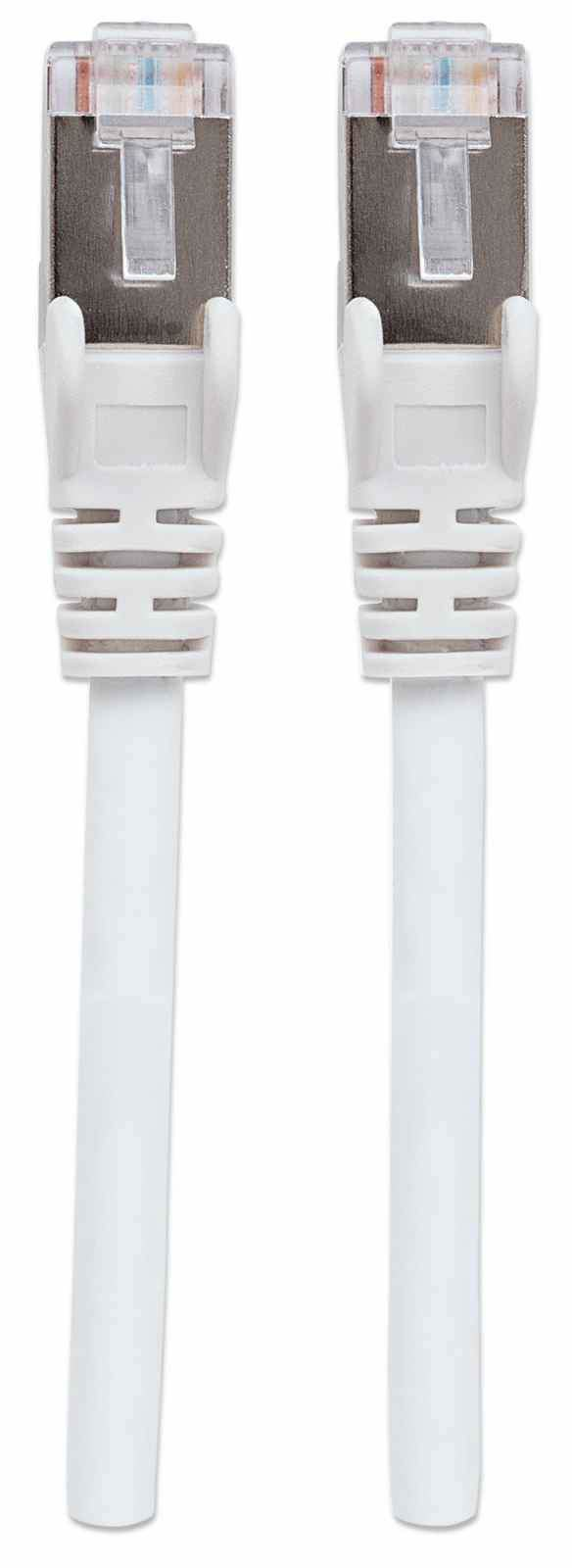INTELLINET Patchkabel Cat6a-Stecker/Cat7-Rohkabel 0,5m weiß Cat7 Kabel