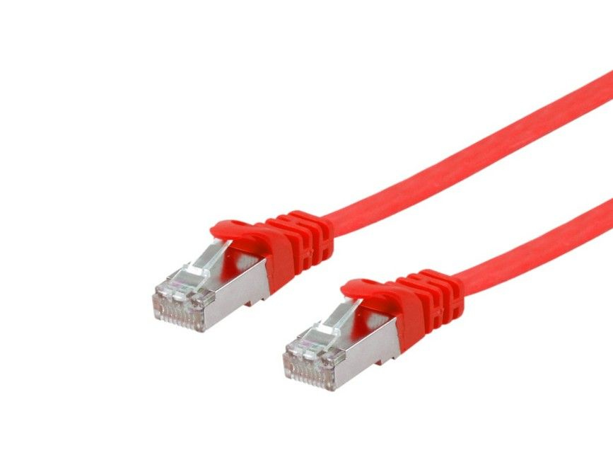 Equip Cat.6A U/FTP Flat Patchkabel, 10m, Rot